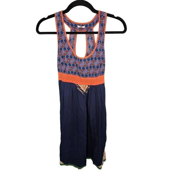 Ecote Short Sleeve Dress with Floral Print With Cutout Back Women's Size Small - Picture 1 of 8